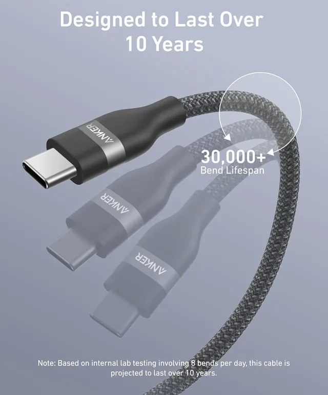 کابل دو سر تایپ سی انکر مدل A82E2 طول 1.8 متر