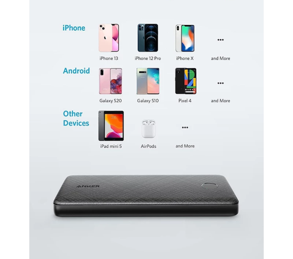 پاوربانک انکر مدل PowerCore Slim A1245 ظرفیت 10000 میلی آمپر ساعت