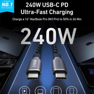 کابل دو سر تایپ سی انکر مدل A88e2 طول 1.8 متر
