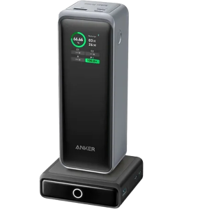 پاوربانک انکر مدل B1340 ظرفیت ۲۷۶۵۰ میلی آمپر ساعت به همراه پایه شارژ ۱۰۰ وات